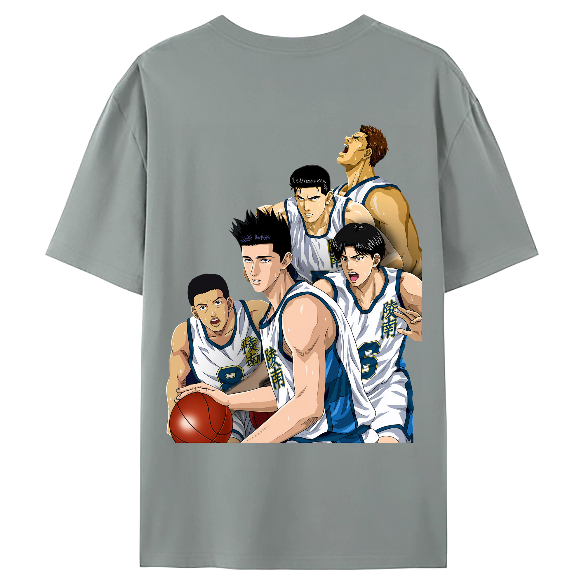 （画像用） SLAM DUNK／スラムダンク 綿100％ メンズ半袖Tシャツ（バックプリント） 通気性